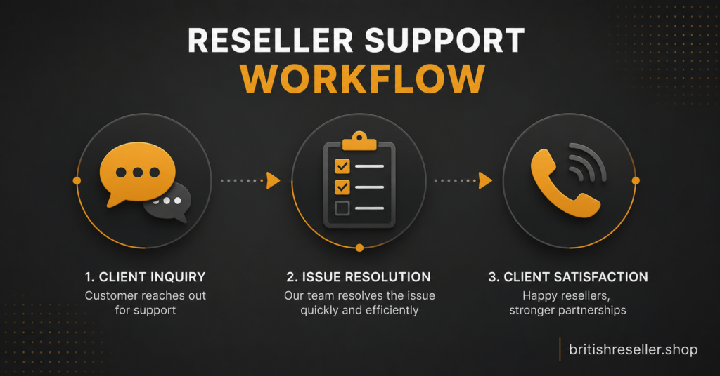 Reseller Support Workflow Illustration