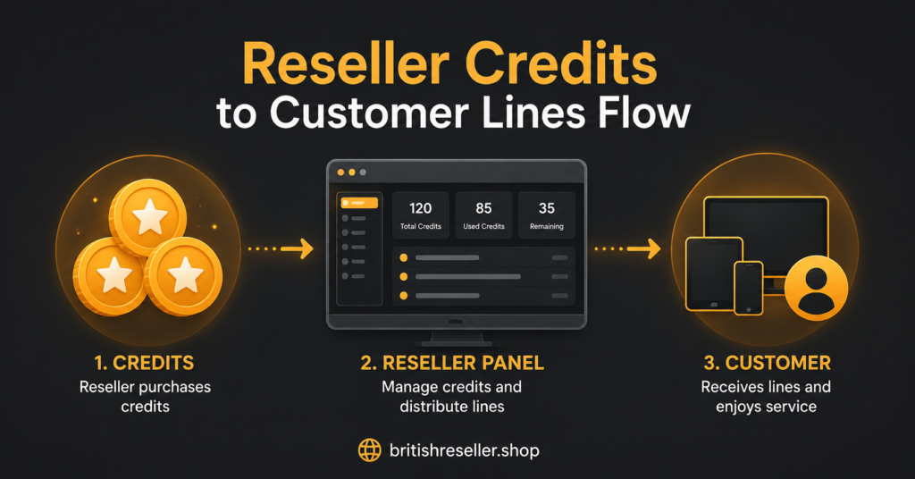 Reseller Credits to Customer Lines Flow