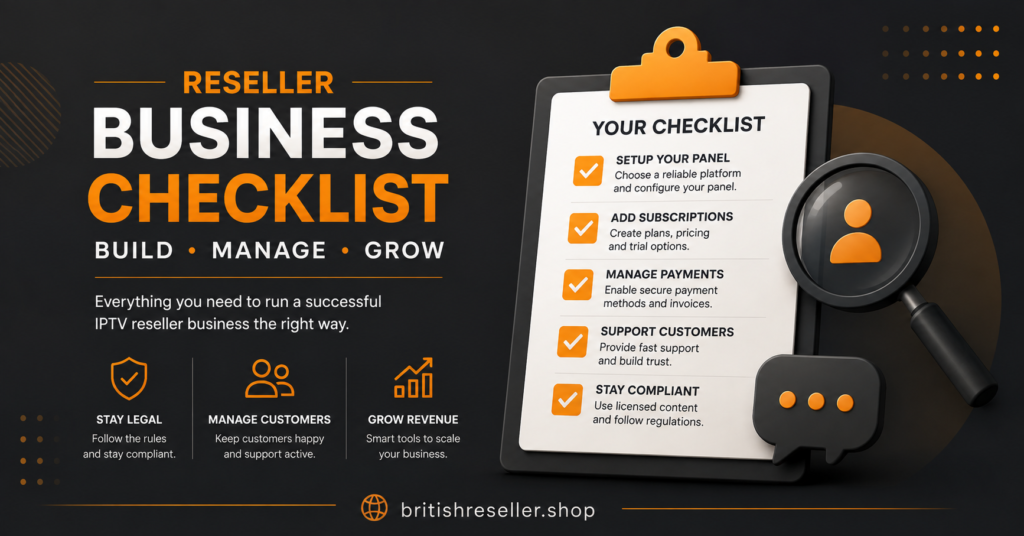 Reseller Business Checklist Concept
