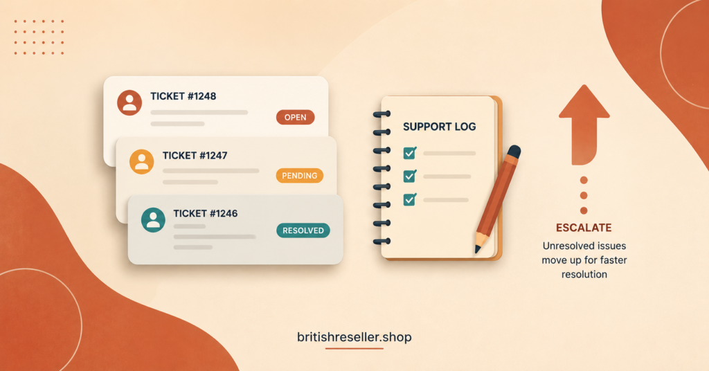 Reseller Support Escalation and Logging