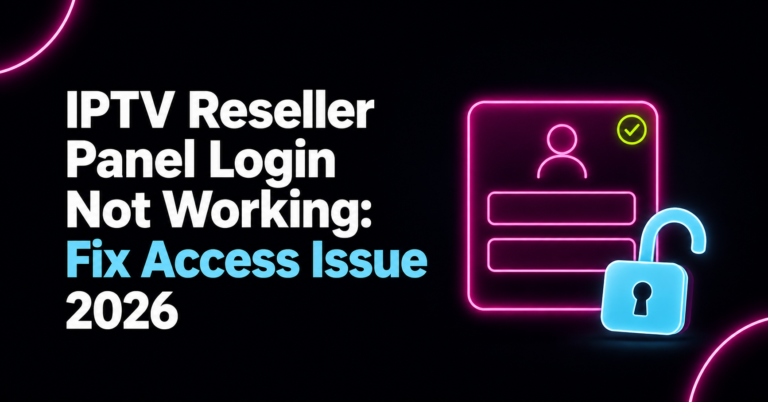 IPTV Reseller Panel Login Not Working